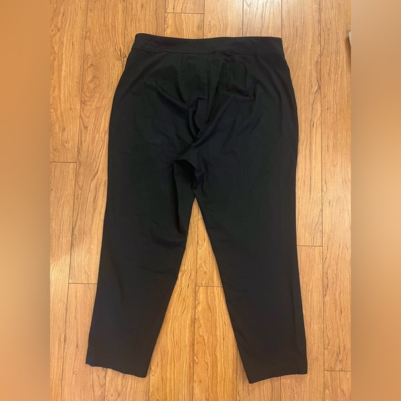 Eloquii 14 Navy Blue Business Casual Pants Belt Pockets Tapered Pockets Zip - Picture 8 of 10